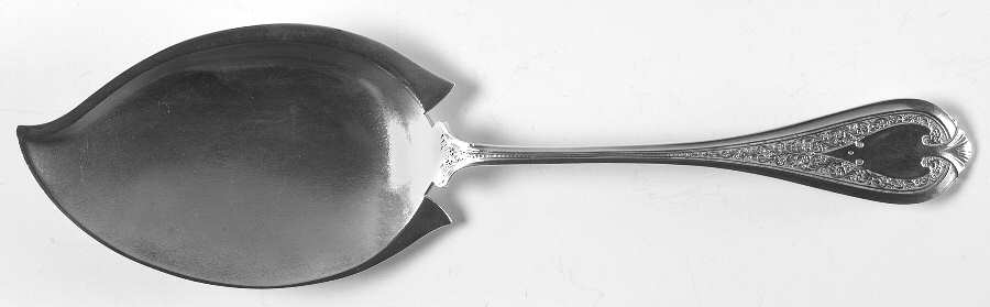 Florentine (Sterling, 1870, no monogram) Vegetable Serving Spoon (Solid)