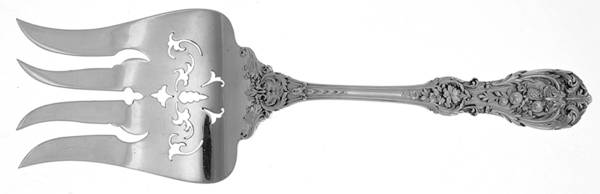 Francis I (Sterling, Eagle-R-Lion, 1907) Solid Pierced Fish Serving Fork