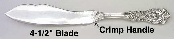 Francis I (Sterling, Eagle-R-Lion, 1907) Individual Solid Fish Knife
