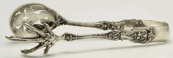 Francis I (Sterling, Eagle-R-Lion, 1907) Large Ice Serving Tongs