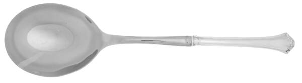 French Chippendale (Silverplate-1981) Casserole Spoon with Smooth Stainless Bowl HC