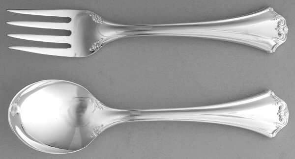 French Chippendale (Silverplate-1981) 2 Pc Baby Set (BF, BS)