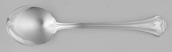 French Chippendale (Silverplate-1981) Round Bowl Soup Spoon (Bouillon)