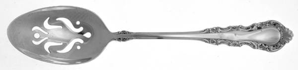 Georgian Rose (Sterling, 1941, No Monograms) Pierced Tablespoon (Serving Spoon) CM
