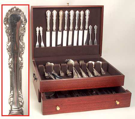Georgian Rose (Sterling, 1941, No Monograms) 65 Piece Set