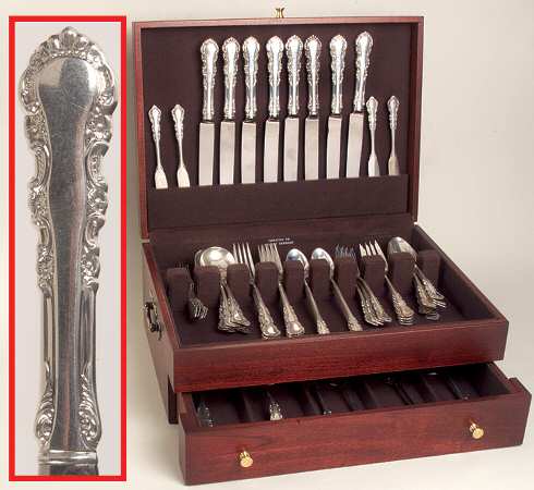 Georgian Rose (Sterling, 1941, No Monograms) 62 Piece Set