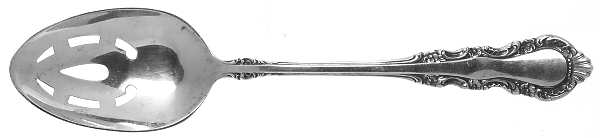 Georgian Rose (Sterling, 1941, No Monograms) Pierced Tablespoon (Serving Spoon)