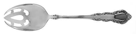 Georgian Rose (Sterling, 1941, No Monograms) Pierced Tablespoon (Serving Spoon)