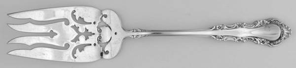 Georgian Rose (Sterling, 1941, No Monograms) Fork-Cold Meat/Servg-Sm/Solid