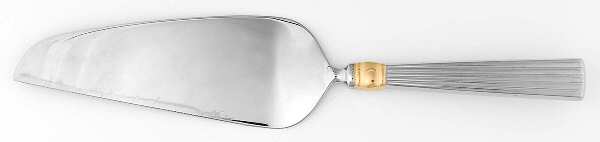 Golden Crescendo (Stainless, Gold Accent) Pie & Cake Server with Stainless Blade