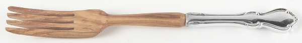 Hampton Court (Sterling, 1964) Salad Serving Fork with Wooden Prongs