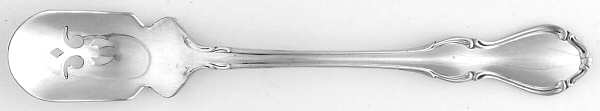 Hampton Court (Sterling, 1964) Short Handled Olive Spoon with Pierced Bowl