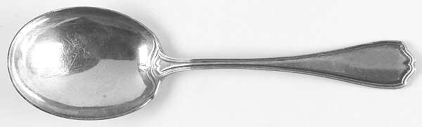 Hepplewhite-Plain (Sterling, 1907, No Monos) Solid Salad Serving Spoon