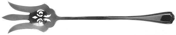 Hepplewhite-Plain (Sterling, 1907, No Monos) Large Lettuce Serving Fork by Reed & Barton