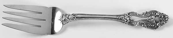 King Francis (Silverplate, 1975) Medium Solid Cold Meat Serving Fork