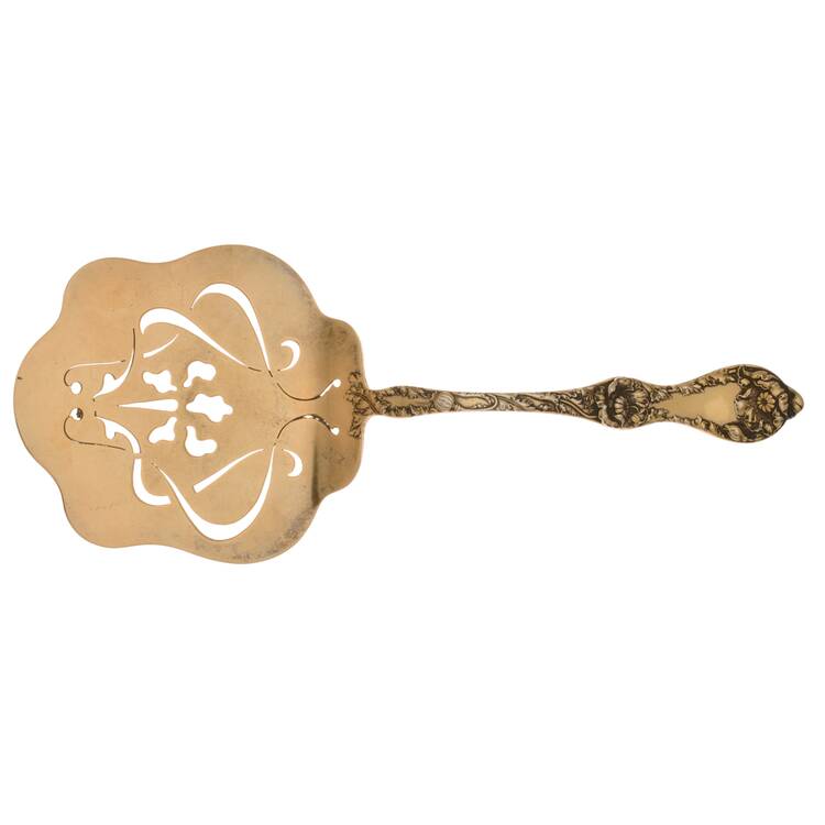 Les Cinq Fleurs (Sterling, 1900, No Monos) Solid Toast Server