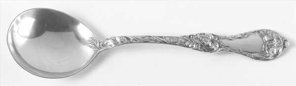 Les Cinq Fleurs (Sterling, 1900, No Monos) Round Bowl Soup Spoon (Bouillon)