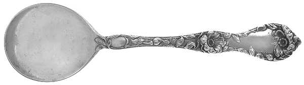 Les Cinq Fleurs (Sterling, 1900, No Monos) Large Round Bowl Soup Spoon (Bouillon)