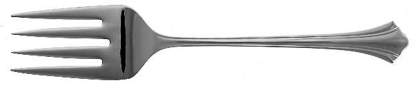 Parthenon (Silverplate, 1985) Medium Solid Cold Meat Serving Fork
