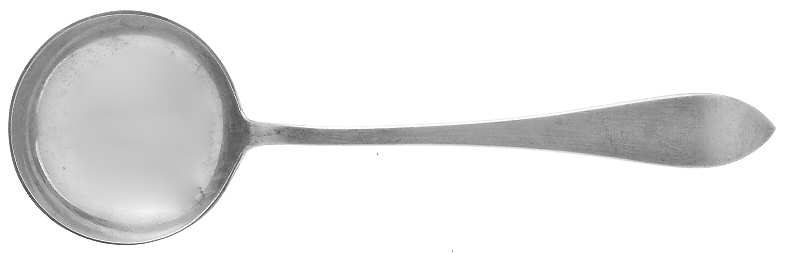 Pointed Antique (Sterling, 1895) Round Bowl Soup Spoon (Bouillon)