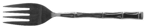 Royal Bamboo (Stainless) Medium Solid Cold Meat Serving Fork
