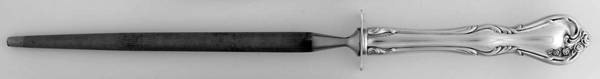 Rose Cascade (Sterling, 1957) Large Knife Sharpener-Steel Rod w/Sterling Guard