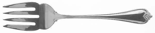 Rosecliff (Stainless, 1985) Medium Solid Cold Meat Serving Fork