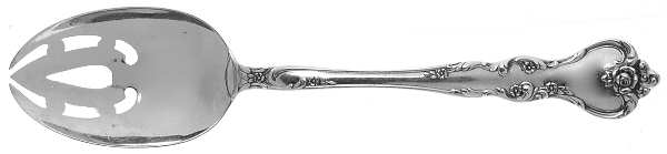 Savannah (Sterling, 1962, No Monograms) Pierced Tablespoon (Serving Spoon)