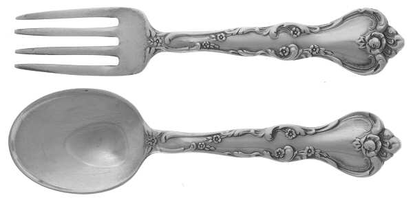 Savannah (Sterling, 1962, No Monograms) 2 Pc Baby Set (BF, BS)