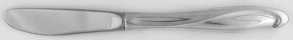 Silver Sculpture (Sterling, 1954) Modern Hollow Butter Spreader (Stainless)