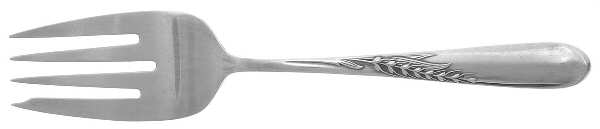Silver Wheat (Sterling, 1952) Medium Solid Cold Meat Serving Fork