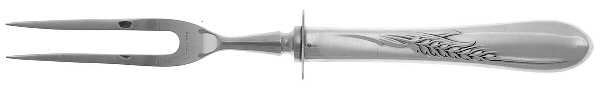 Silver Wheat (Sterling, 1952) Small Steak Carving Fork with Stainless Prongs