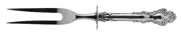 Spanish Baroque (Sterling, 1965) Small Steak Carving Fork with Stainless Prongs