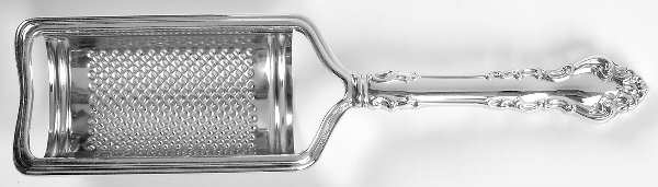 Spanish Baroque (Sterling, 1965) Cheese Grater with Hollow Handle, Stainless Grater