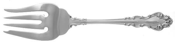 Spanish Baroque (Sterling, 1965) Medium Solid Cold Meat Serving Fork
