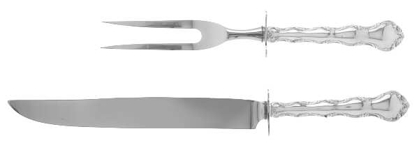 Tara (Sterling, 1955, No Monograms) Small Stainless Blade 2-Piece Steak Carving Set