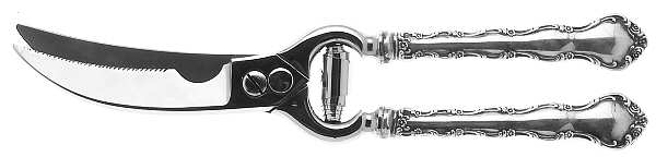 Tara (Sterling, 1955, No Monograms) Poultry Shears with Stainless Blades