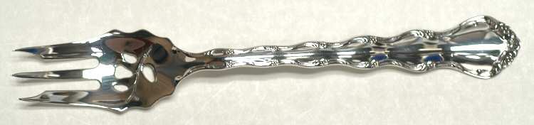 Tara (Sterling, 1955, No Monograms) Pickle Fork Pierced with Short Handle HC