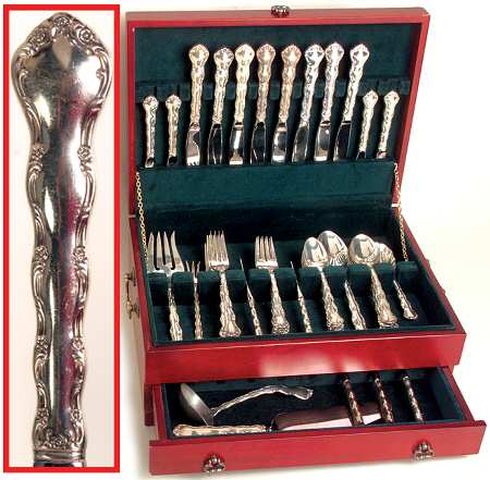 Tara (Sterling, 1955, No Monograms) 55 Piece Set