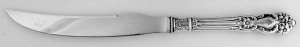 Tiger Lily (Silverplate, 1901) Small Steak Carving Knife, Silverplate Blade