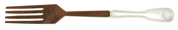 Winterthur (Silverplate, 1982) Salad Serving Fork with Wooden Prongs HC