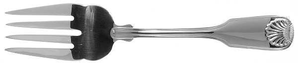 Winterthur (Silverplate, 1982) Medium Solid Cold Meat Serving Fork