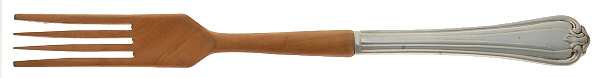 Woodwind (Sterling, 1986) Salad Serving Fork with Wooden Prongs