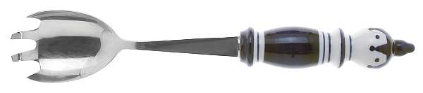 Grill-Blue (Stainless) Salad Serving Fork with Stainless Prongs