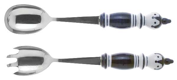 Grill-Blue (Stainless) 2 Pc Salad Set with Stainless Bowl