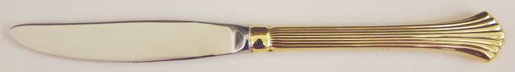 Spun Gold (Gold Electroplate) Modern Hollow Knife