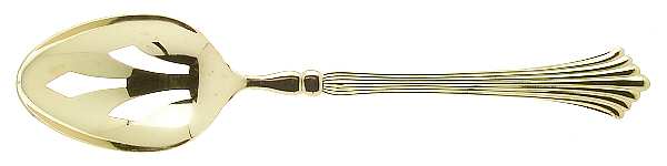 Spun Gold (Gold Electroplate) Pierced Tablespoon (Serving Spoon)