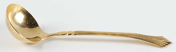 Spun Gold (Gold Electroplate) Solid Gravy Ladle