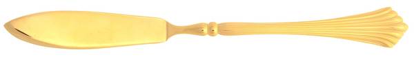 Spun Gold (Gold Electroplate) Flat Handle Master Butter Knife