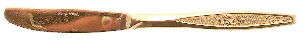 Antigua Gold (Gold Electroplate) Modern Solid Knife